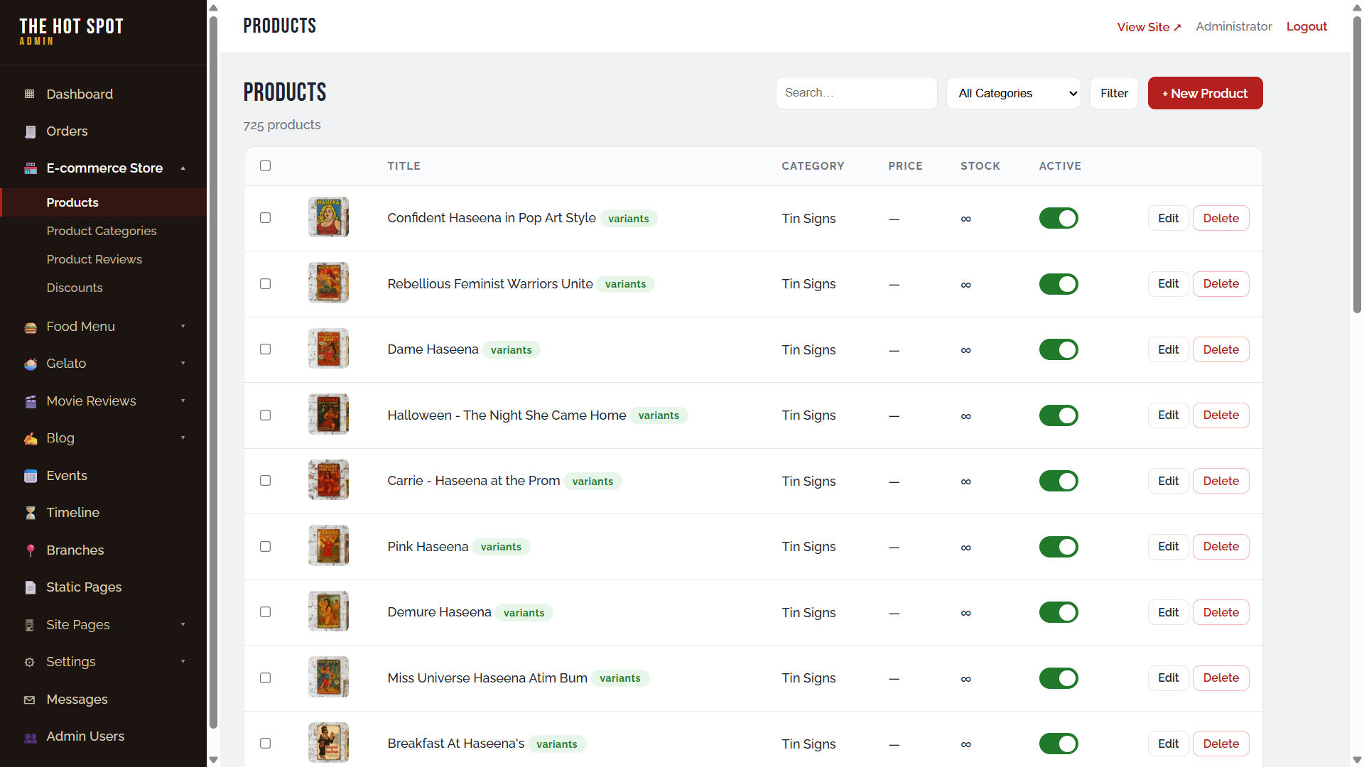 Hotspot Cafe — Custom Site, Blog & Shop